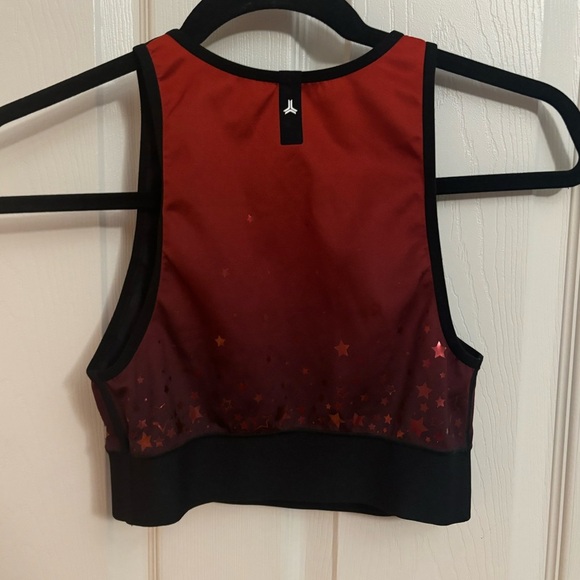 Ultracor | Altitude Celestial Sports Bra Ombré Red Orange Black Stars Sz S - Picture 2 of 6